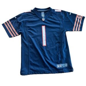 Nike CHICAGO BEARS Justin Fields NFL Football Blue Jersey YOUTH Large